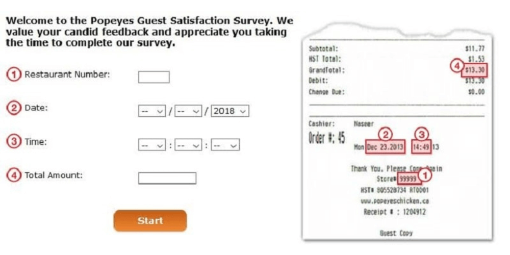Participating in Dunkin Donuts Survey
