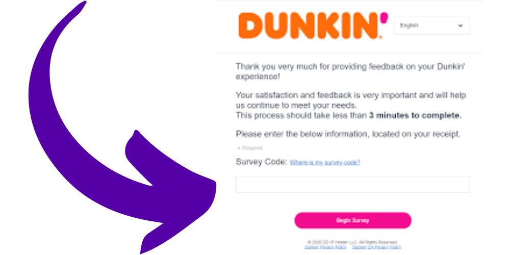 Telldunkin Donuts Guest Survey